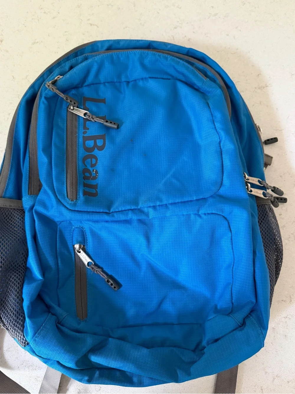 L.L. Bean Bright Blue Men's Daypack with Gray Accents
